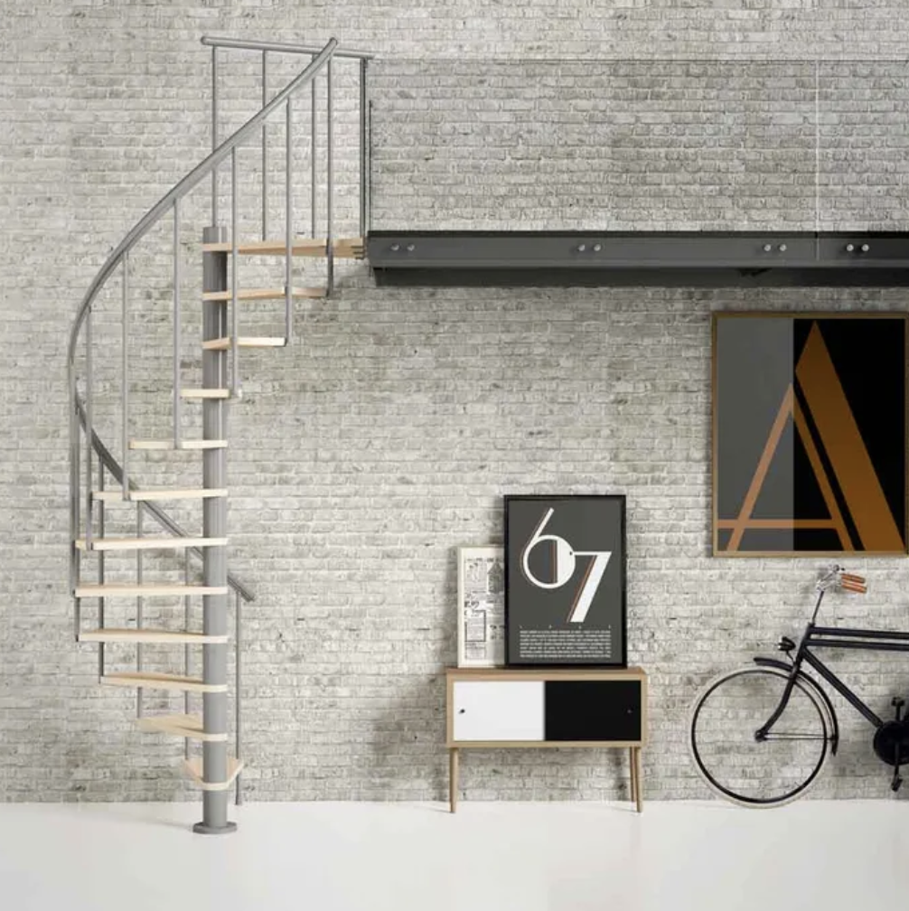 Dolle Calgary Grey Spiral Stair Kit